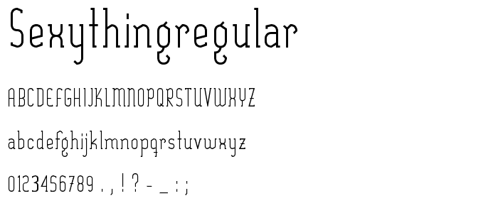 SexythingRegular font