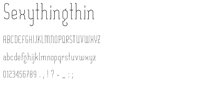 SexythingThin font
