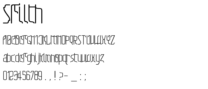 Sfilth font