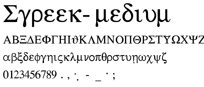 Sgreek Medium font