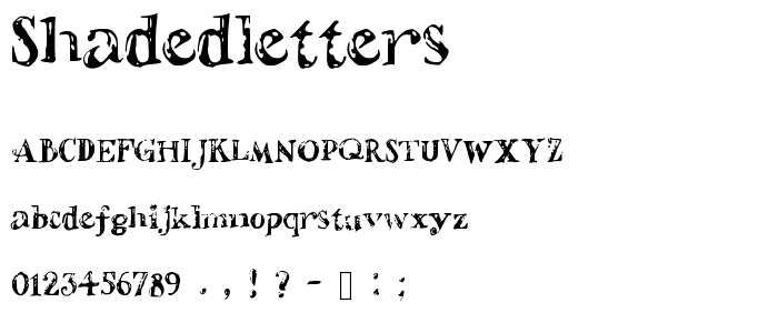 ShadedLetters font