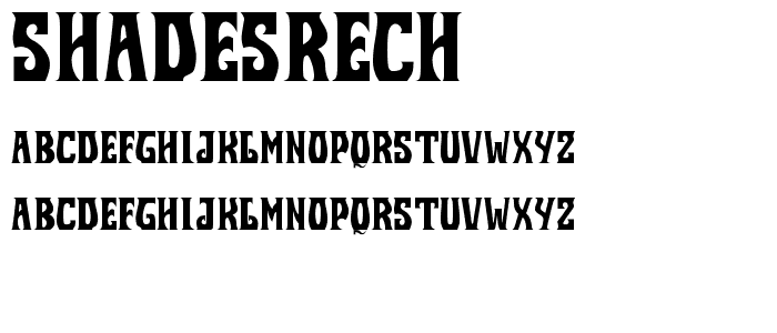 ShadesRech0 font