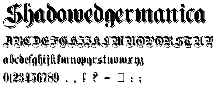 ShadowedGermanica font