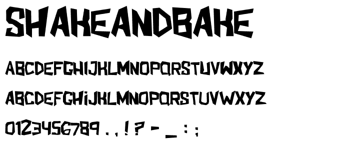 ShakeAndBake font