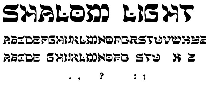 Shalom-Light font