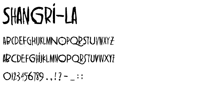 Shangri-La font