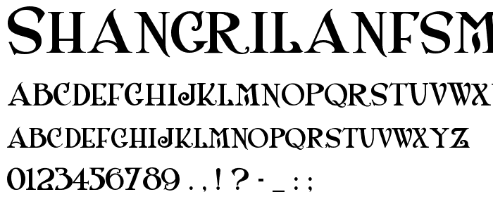 ShangriLaNFSmallCaps font