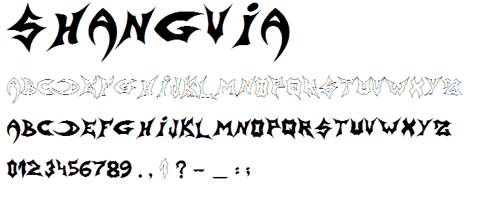 Shangvia font