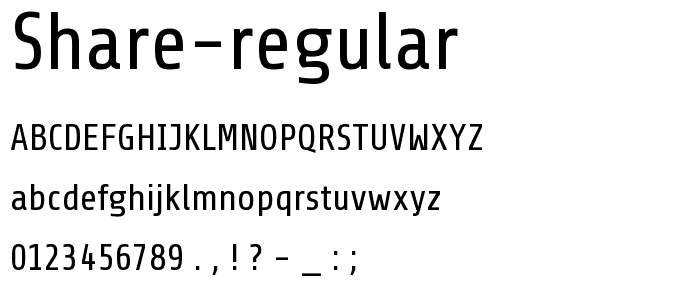 Share-Regular font