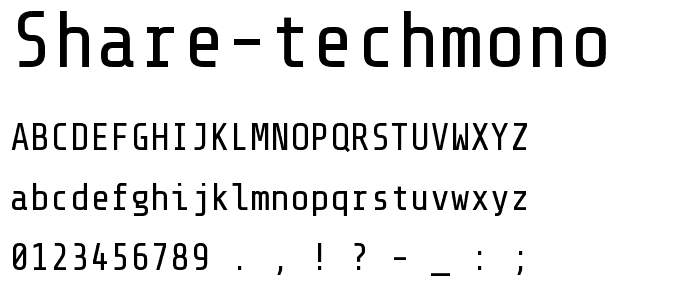 Share-TechMono font