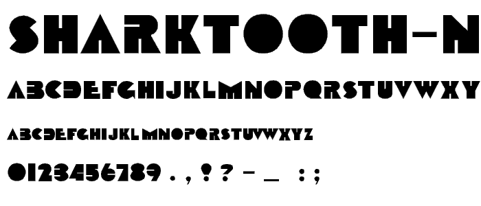 Sharktooth-Normal font