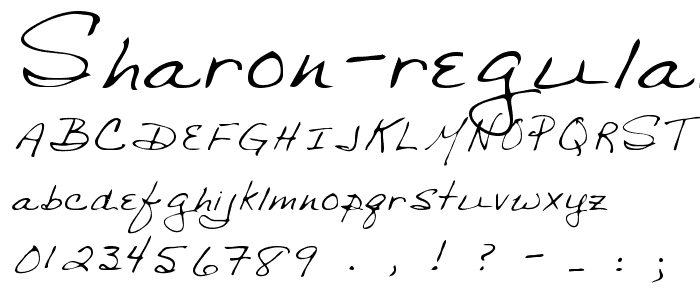 Sharon Regular font