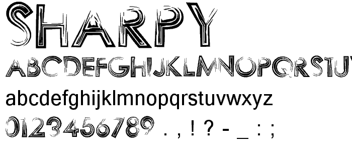 Sharpy font