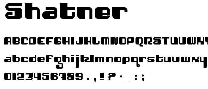 Shatner font