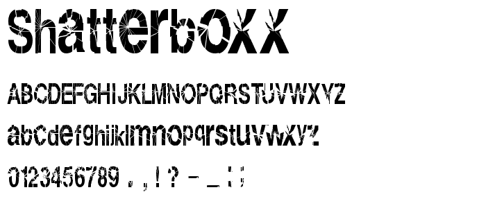 Shatterboxx font