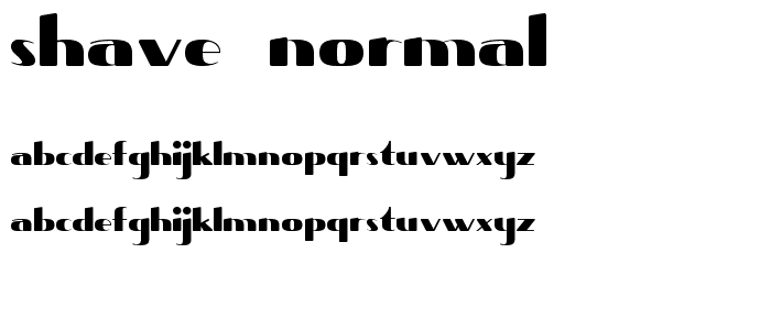 Shave Normal font