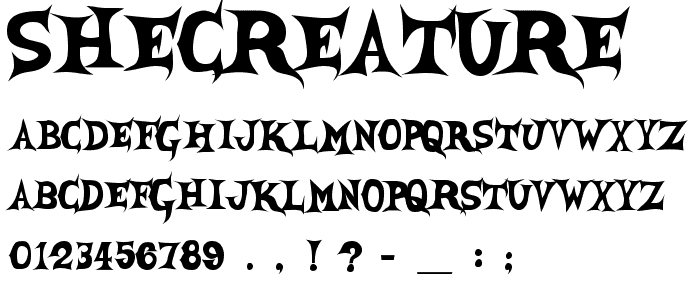 SheCreature font