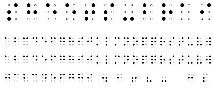 Sheets Braille Light font