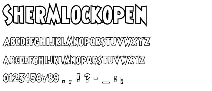 ShermlockOpen font
