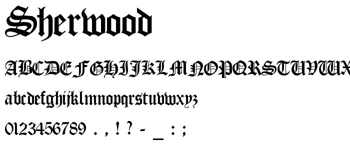 Sherwood font