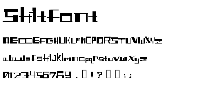 Shitfont font