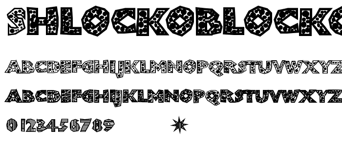 ShlockoBlockoDroppoCaps font