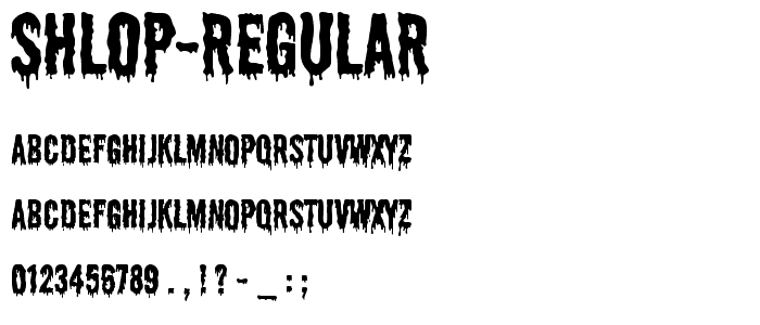 Shlop-Regular font