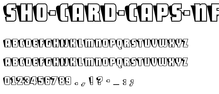 Sho Card Caps NF font