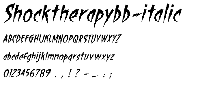 ShockTherapyBB-Italic font