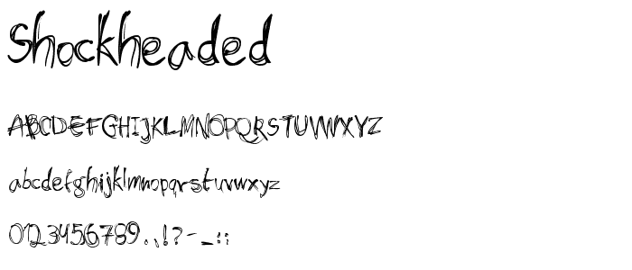 Shockheaded font