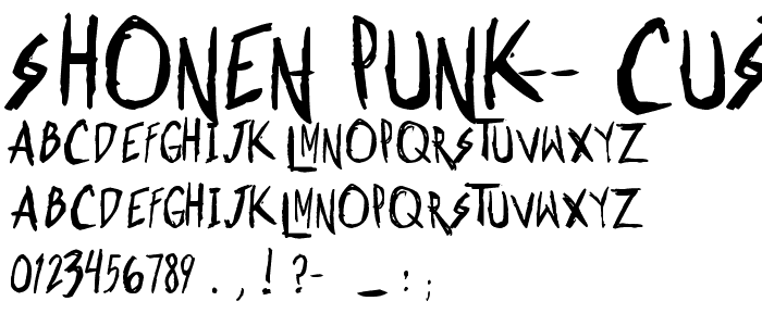 Shonen Punk Custom Bold Bold font