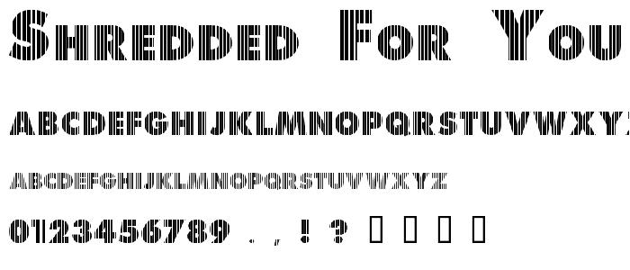 Shredded for you font