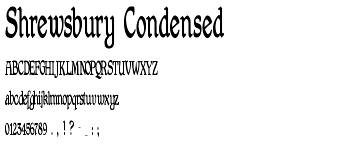 Shrewsbury-Condensed font