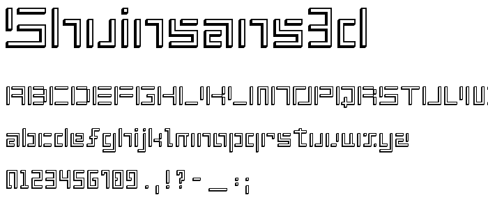 ShuinSans3D font