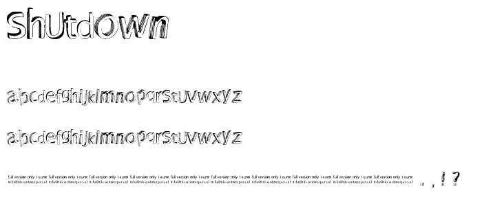 Shutdown_ font