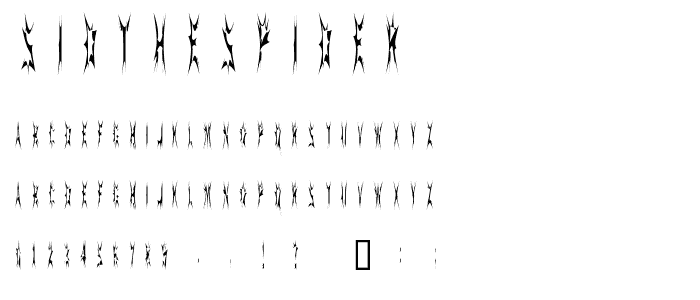 SidTheSpider font