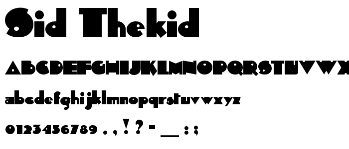 Sid-theKid font