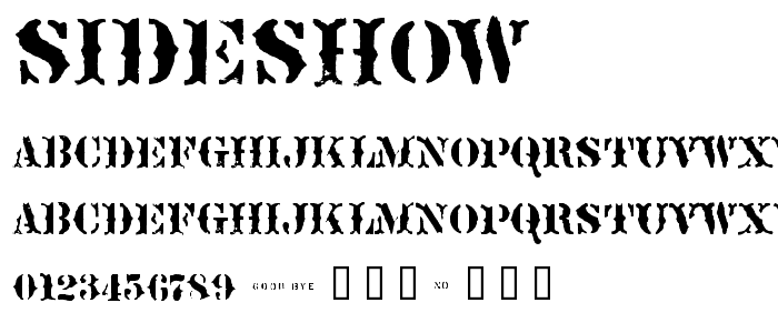 Sideshow font