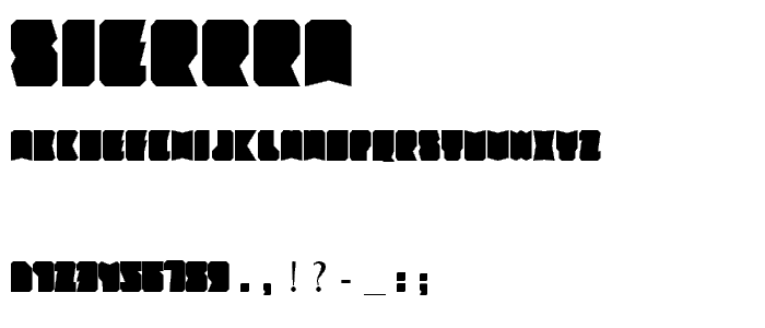 Sierrra font