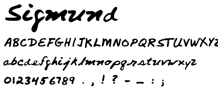 Sigmund font