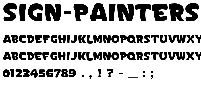 Sign Painters Gothic No 2 JL font