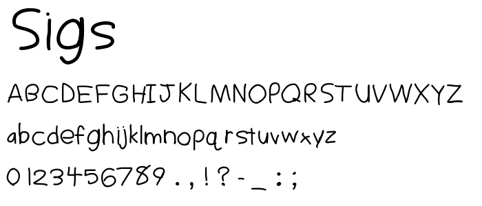 Sigs font