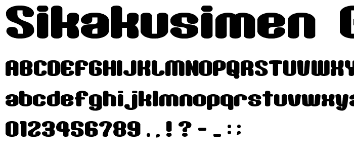 Sikakusimen__G font