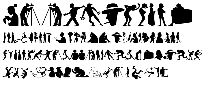 SilhouFaces font