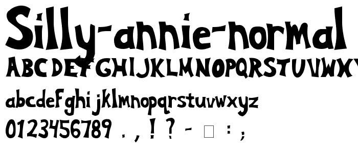 Silly Annie normal font