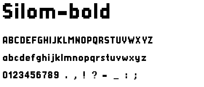 Silom Bold font