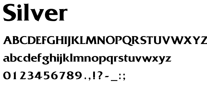 Silver font