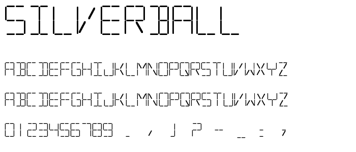 Silverball font