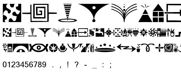 Simbolos 1 font