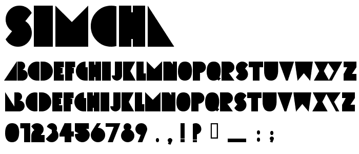 Simcha font